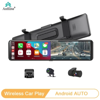 12 inča bežični Apple CarPlay Android AUTO 3 Kamere retrovizor 2 Do Dvr Za Automobile Šumari 1080 P, Video Rekorderi, Matičar