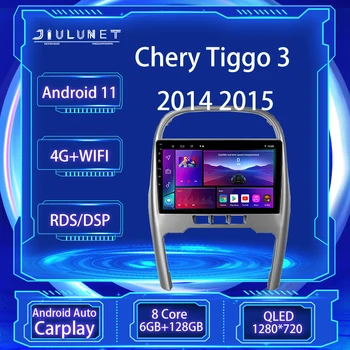 JIULUNET Auto Radio Media Player Za Chery Tiggo 3 2014 2015 Navigacija stereo GPS Navigacija Auto Carplay