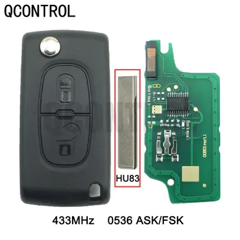 QCONTROL Auto daljinski ključ Odgovara za CITROEN C2 C3 C4 C5 Berlingo Picasso (CE0536 ASK/FSK, 2 tipke HU83)