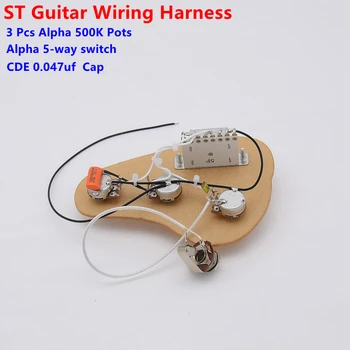 1 Komplet kabelskog snopa električnu gitaru SSH (3x500 K Pan + 5-way switch + Priključak) za komplet gitare ST