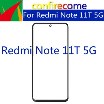 10 kom. \ lot Za Xiaomi Redmi Note 11T 5G Ploča zaslona osjetljivog na dodir Prednji vanjski stakleni objektiv LCD prednje Staklo sa zamjenom ljepila OCA