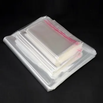 100 kom/pak. OPP Naljepnice Samoljepljive Prozirne Plastične Vrećice Nakit za Pakiranje Paketa Tkiva Pakiranje Torba za Poklon Paketi