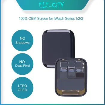 100% OEM Ekran Za Apple Watch Series 3 2 1 LCD Dodirni Zaslon OLED Zaslon Digitalizator Skupština Zamjena iWatch 38 mm 42 mm