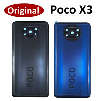 100% Original Za Xiaomi Mi Poco X3 NFC Stražnji Poklopac Baterije Stražnja Vrata Za POCO X3 Uložak Telo Naljepnica Ljepilo S Objektivom