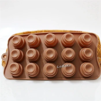 15 rupa Novi Stil Twist oblik Silikonska guma obrazac za čokoladu Silikonska Forma Za Tortu od Čokolade Oblik Sapun Ručne izrade Kalupa Za Pečenje Kalup