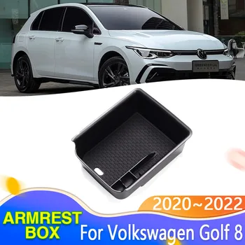 1x Kutija za Pohranu VW Volkswagen Golf 8 MK8 CD1 GTI GTE 2020 2021 2022 Držač Spremnika Središnji naslon za ruku Organizator Auto Oprema