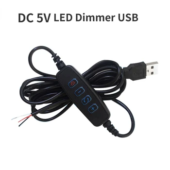 2 M, Crni USB LED Dimme DC 5 U Zatamnjen Prekidač Kabel Modulator Svjetlosti Žarulja Linijski prekidač za Kratka svjetla Kontroler Lampe Kabel za Napajanje