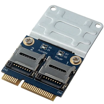 2 SSD HDD Za laptop Dual Micro-SD, SDHC i SDXC memorijske kartice TF Za mini Pcie čitač memorijskih kartica Mpcie na 2 mini SD kartice Mini-Adapter Pci-E