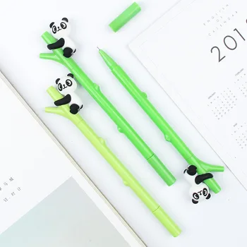 20 KOM Koreja Slatka Crtani Panda Plastični Гелевая Ručka Kreativno Bamboo Neutralna Ručka Studentski Školskog Pribora Darove Nagradu na Veliko