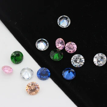 20 p 6/8/10 mm Okrugli s jednim otvorom, cirkon, zašiljeni pre, kristalno dijamanata, šarmantan ovjesa, perle za izradu naušnica, nakit