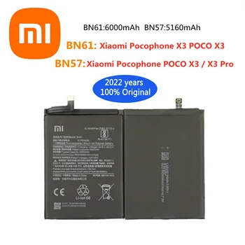 2022 Godine Xiao mi je Original Bateriju Za Telefon BN61 BN57 Za Xiaomi Pocophone X3 POCO X3 Pro Kvalitetne Baterije