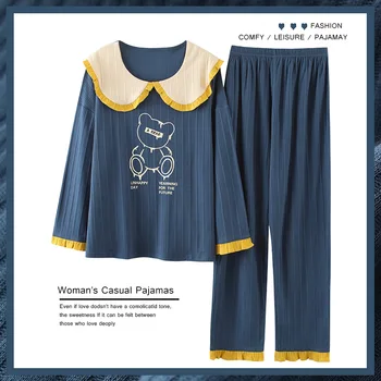 2022 Novi Pamuk Plus Veličina 3XL 5XL Kućna odjeća Za Žene Crtani Slatka Top Za Spavanje Hlače Noćno Rublje Femme Pjs Pidžama Odijelo Pidžama
