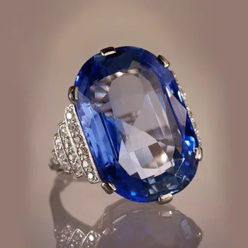 2023 Nove proizvode Luksuzno Plavo zaručnički prsten besplatna dostava robe sa Orphani.com.hr R7845