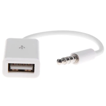 3,5 mm Priključak AUX Audio priključak za USB 2.0 Ženski Pretvarač Kabel Kabel za Auto MP3 Nožica u auto-AUX priključak