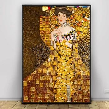 3D Full Diamond Slikarstvo, Mozaik Trg Rhinestones Diamond Vez Gustav Klimt Adele Bloch Setovi Za križićima Obrt Fotografije