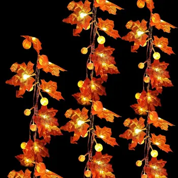 4 M 40 led Jesen Javor Lišće Niz Svjetla Halloween 3D Bundeva Led Svjetla za Noć vještica Dan Zahvalnosti i Božić Godišnjeg odmora College Lampa