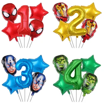 5 kom. Crtić Super Heroj Balon Spider-Man Aluminijske Folije Baloni za Dječji Rođendan Nakit Dječji Tuš Iron Man Baloni