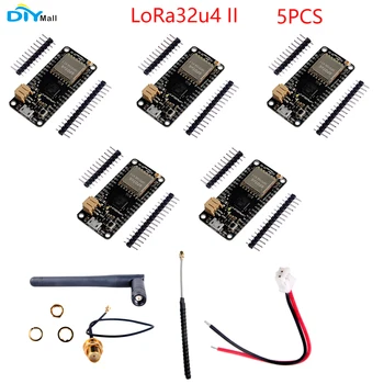 5 kom./lot DIYmall LoRa32u4 II Modul Naknade za razvoj Lora LiPo Atmega328 SX1276 HPD13 868 Mhz 915 Mhz lora32u4ii s antenom