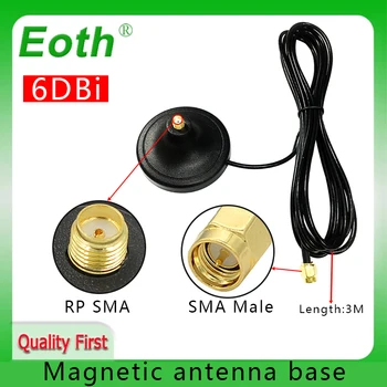5 P 10 P Eoth WiFi Antena Produžni kabel SMA Priključak IOT do Ženskog s Kabelom 3 m 6 cm Magnetna Podloga za Kartice za Bežičnu Mrežu Usmjerivača