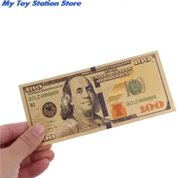 5pcs dolara 100 dolara 24k Zlatni Folije Zlatni Dolar Papirni Novac Novčanice Obrt