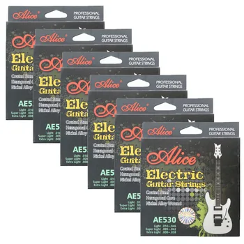 6 Kompleta žice za električnu gitaru Alice s Шестигранным jezgrom od никелевого legure su namotani AE530 L-010
