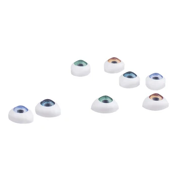 8шт Višebojnom Ovalni Šuplje Stražnja Plastične Oči Za Lutke DIY 5 mm