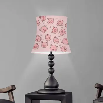 Abažur Pink Pig 3D Zabave Nijanse za Desktop Zidne Lampe u stilu Art Deco Stilu Jednostavan Abažur Бочкообразной Oblika Pluća Sjedalo Stretch Tkanina
