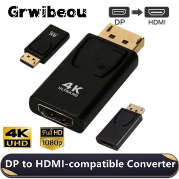 Adapter, kompatibilan sa Displayport i HDMI, 4k 1080P DP Display Port kompatibilan s HDMI Converter je kompatibilan sa HDMI, PC, TV-Projektora