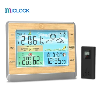 AIDISITE Novi Digitalni Led Multifunkcionalni sat Alarm Temperatura Vlaga Tlak Prognoza Vremena Ponovi s USB Punjenja