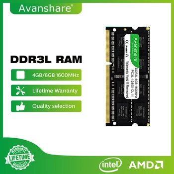 Avanshare 8 GB 2 GB 4 GB DDR3 1600 Mhz, 1333 Mhz SO-DIMM Memorija DDR3L Memorija Memoria 1,5 1,35 U Za Bilježnica Pisanka Računalo