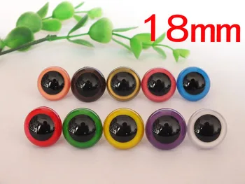 besplatna dostava!! 18 mm Velike Zaštitne oči Plastične igračke Oči s podloškama - mixcolors -50 kom.