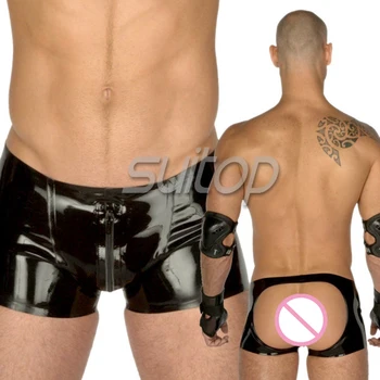 Besplatna dostava Suitop seksualno gumena латексное donje rublje gaćice latex boksači za muškarce