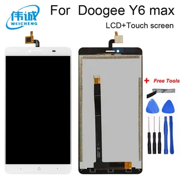 Bijeli LCD Zaslon Za Doogee Y6 3D MAX S Okvirom LCD Ekrani Touchscreen Tablet Skupštine Ploča Telefon Popravak Setove