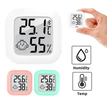 Bluetooth-kompatibilni LCD Digitalni Termometar Hygrometer Elektronički Senzor Temperature Vlažnost Senzor vremenska stanica Za Dom