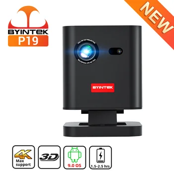 BYINTEK P19 3D Mini Prijenosni Pametnih Android WIFI TV Video Pico LED DLP Projektor za Full HD 1080P Smartphone Mobilni PC 4K Kino
