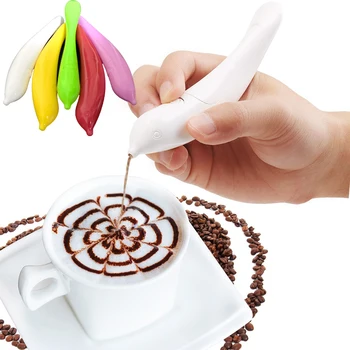 Creative Električna Ručka za Latte Arta za Kavu Torte, Držač za Začine, Ručka za Ukrašavanje Kolača, Olovke za Rezanje Kava, Alati za Pečenje Konditorskih Proizvoda