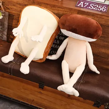 Crtani film Kruh Gljiva Osoba Par Kreativna biljka jastuk jastuk pliš voće i povrće anti-stres plišane igračke za djevojčice poklon
