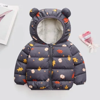 Dječja odjeća, jakna za dječake i djevojčice, zimi topli kaput s kapuljačom, утепленное Slatkog мультяшное kaput s po cijeloj površini od 2 do 7 godina, koreanska verzija odjeće za Bebe