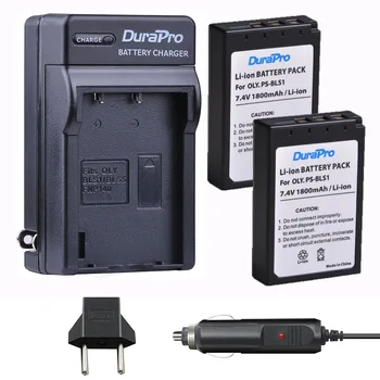 DuraPro 2 kom. PS-BLS1 PS-BLS1 Baterija + Auto/Strujni Punjač za Olympus Evolt E-400 i E-410 E-420 E-450 E-600 E-620, PEN E-P1, E-P2, E-P3