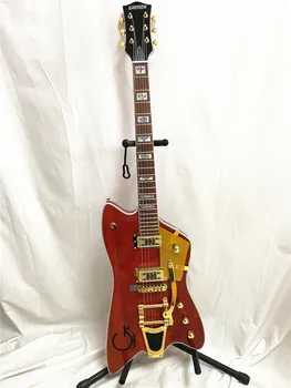 Električna gitara Custom edition Red Jazz rocker sa zlatnim priborom od mahagonija