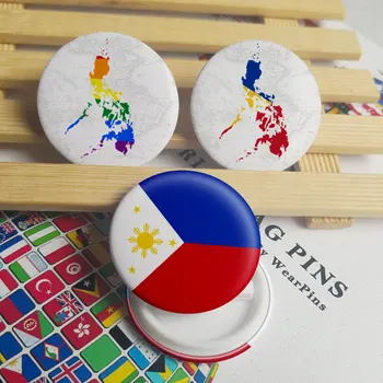 Filipini Zastava Kartica Kositar Gumbi i Ikone LGBT Peder je Ohrabrujuće Ponos Kositar Gumbi i Ikone
