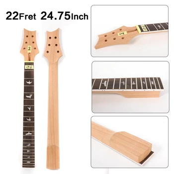 Fit Diy 22Fret 24,75 inča 628 mm električna gitara Vrat Mahagoni + Rosewood Fretboard, Ručni rad Nepotpun