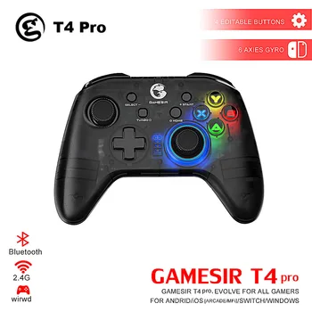 GameSir T4 Pro Gamepad Kontroler 2,4 Ghz navigacijsku tipku Za Nintendo Switch/Android/iPhone/PC/Apple Arkada/MFi Igre