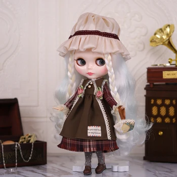 ICY DBS Blyth lutkarska suknja 1/6 bjd svakodnevni sa šeširom cvjetnih košarica set igračaka Anime djevojka