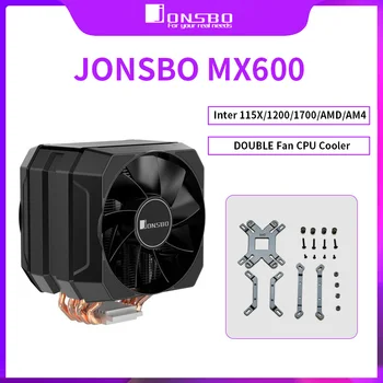 JONSBO MX600 6 Toplinska cijev sa zrakom Way Cooler Dual Fan 5 U ARGB Gornji poklopac Tornja Radijator LGA1700 775 115X 1200 AM4 AM3