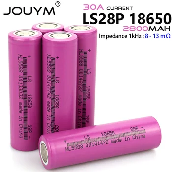 JOUYM 10 Mω LS28P 3,7 U 18650 2800 mah Punjiva baterija iscjedak 30A Električni bicikl baterije za odvijač Velike struje