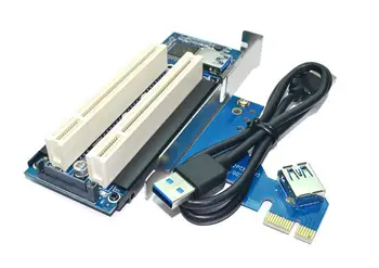 Karta adapter PCI-Express (PCI-e za PCI Karticu za proširenje PCIe s dva utora za Pci USB 3.0 Dodatne Kartice Pretvarač R20