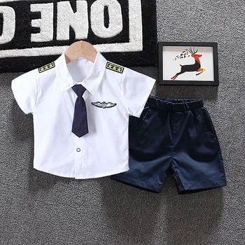 Kompleti Odjeće Za male dječake, Ljetna Novi Moderan Branded Majicu s kratkim rukavima za male dječake + hlače, 2 komada, Dječja odjeća, nošnja 12 m-5 GODINA