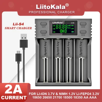 Liitokala Lii-402 Lii-202 Lii-100 Lii-S2 Lii-S4 Lii-S6 3,7 3,2 1,2 3,8 U 26650 16340 18650 18500 NiMH Litij baterija Punjač