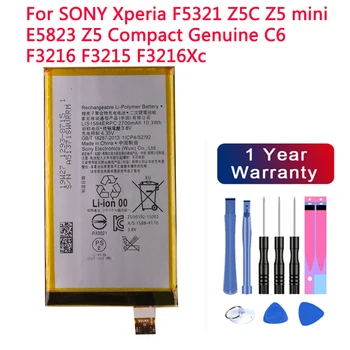 LIS1594ERPC Baterija Za SONY Xperia F5321 Z5C Z5 mini E5823 Z5 Kompaktni Pravi C6 F3216 F3215 F3216Xc 2700 mah